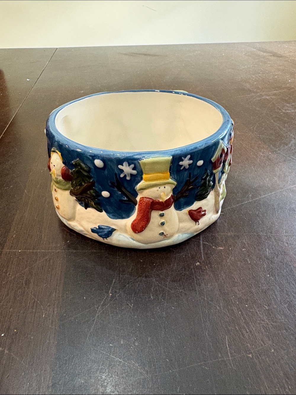 Festive Snowman Ceramic Bowl